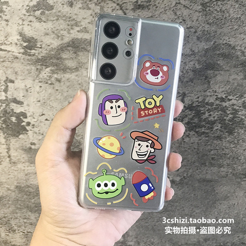 Toy Story Cartoon Silicone TPU S23, S23 Plus, S23 Ultra, S22, S22 Plus, S22 Ultra, S21, S21 Plus, S21 Ultra, Note 20, Note 20