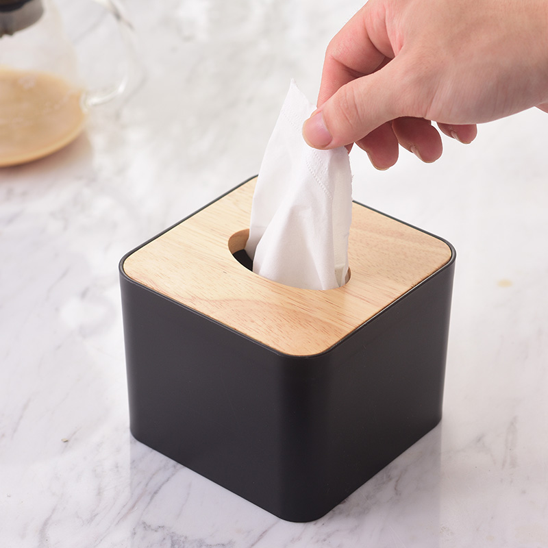 household hotel dining room solid wood cover oak cover tissue box paper extraction box toilet car in northern europe simple tissue box