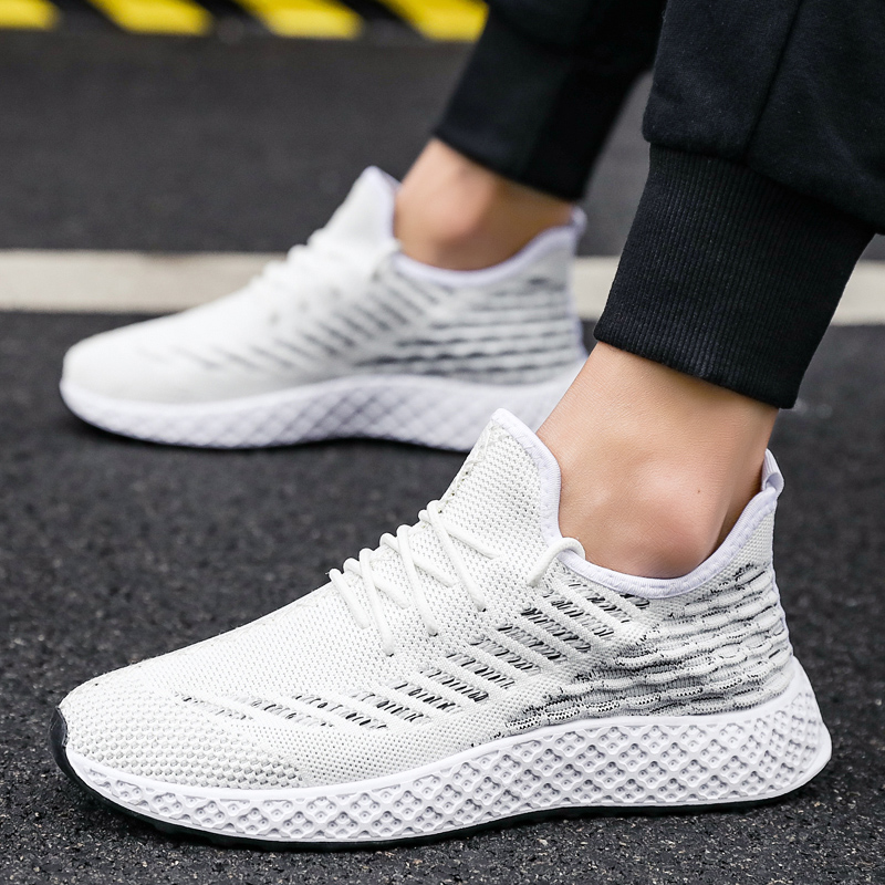 ins ultra feu blanc chaussures de l'été hommes chaussures respirant section mince blanc chaussures joker baskets sport casual fly tissé chaussures ins ultra feu blanc chaussures de l'été hommes chaussures respirant section mince blanc chaussures joker baskets sport casual fly tissé chaussures