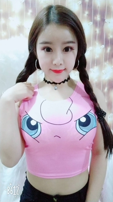 皮卡丘T恤 短3d显胸大女主直播上衣服装吊带紧身性感背心打底包邮-淘宝网