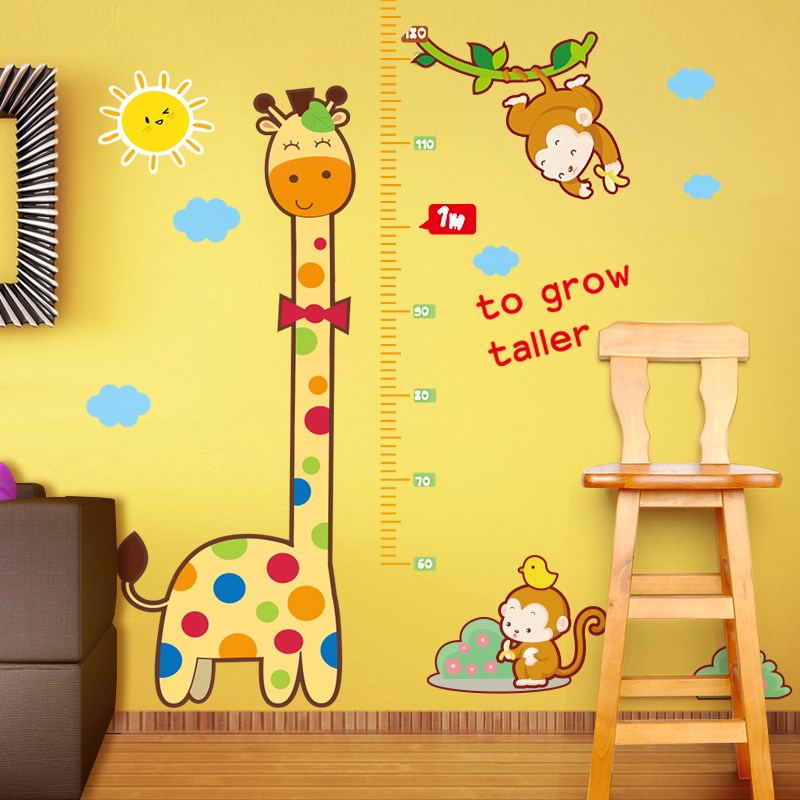 壁紙臥室身高貼紙兒童測牆貼畫韓式測量自貼小孩子女童裝飾牆貼