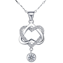 925 Серебряное ожерелье Женские украшения Короткие Женские подвески Корейская мода Подарки на День Королевы Сердце