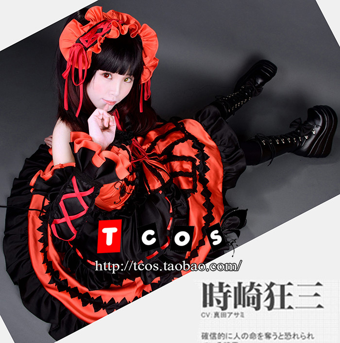TCOS家 T134 约会大作战 狂三cos灵装 时崎狂三cosplay服装 TCOS家 T134 约会大作战 狂三cos灵装 时崎狂三cosplay服装