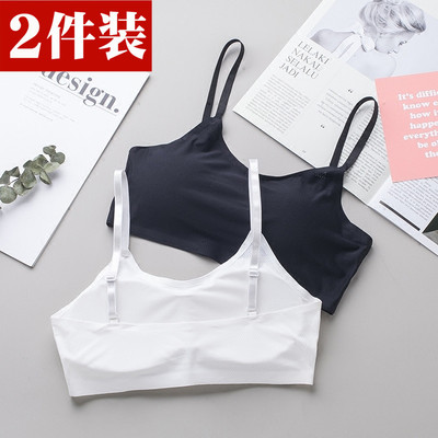 冰丝吊带美背抹胸打底短款内搭小背心裹胸内衣女学生高中少女-淘宝网