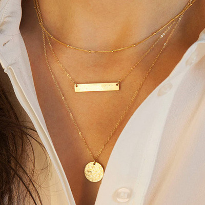 Oh Nana 特外简约金属圈性感多款项链脖链-淘宝网