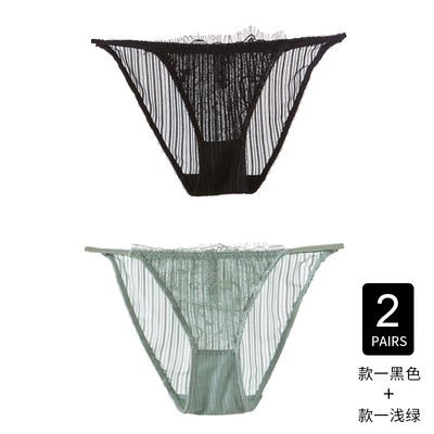 内裤女蕾丝低腰火辣公主提臀镂空少女网纱超薄日系新款透明透视露-淘宝网