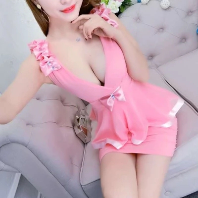 2018新款性感夜店女装低胸连衣裙KTV小姐服装桑拿洗浴技师工作服-淘宝网