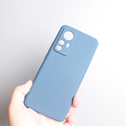 Blue — Matte Anti Fingerprint Solf Silicone 12T, 12T Pro Phone Case