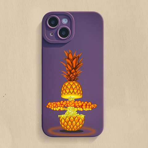 Purple — Atomic Pineapple New Illustration 15, 14, 13, 12 iPhone Case