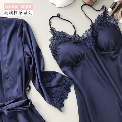 薄款睡衣女夏性感冰丝绸吊带睡裙两件套装情趣真丝睡袍带胸垫春秋-淘宝网 薄款睡衣女夏性感冰丝绸吊带睡裙两件套装情趣真丝睡袍带胸垫春秋-淘宝网