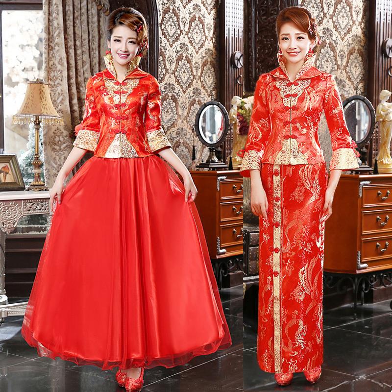 xl salut belle-mère de la robe d'été en rouge de mariage chinoise dragon et phoenix robe de montrer wo vêtements de grands jardins femmes enceintes robe de mariée xl salut belle-mère de la robe d'été en rouge de mariage chinoise dragon et phoenix robe de montrer wo vêtements de grands jardins femmes enceintes robe de mariée