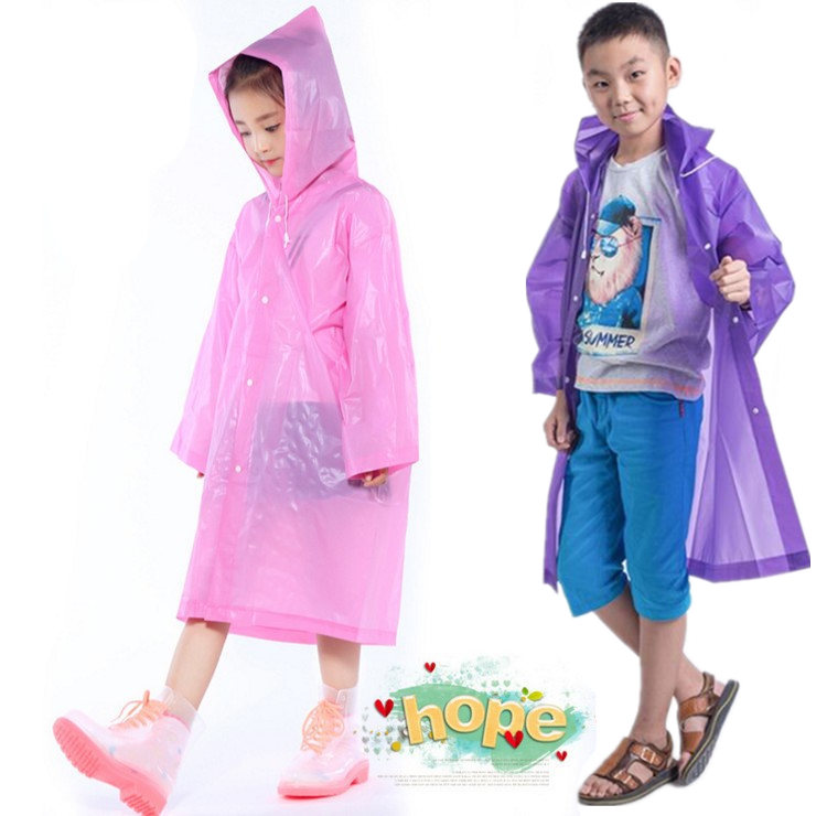 兒童雨衣男童女童小學生純色可愛幼兒寶寶戶外環保無味雨披雨具