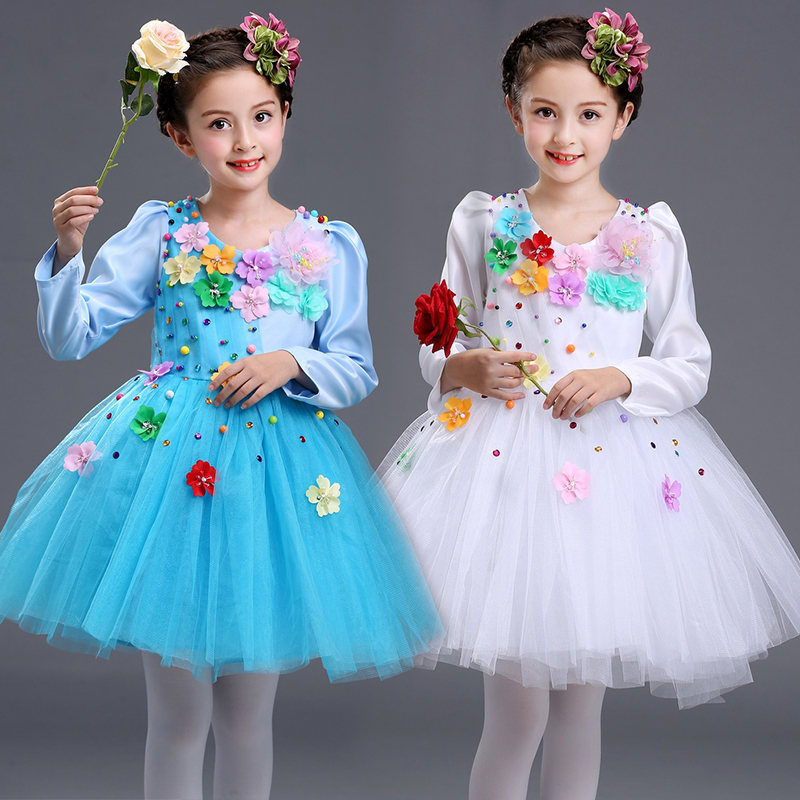 萬聖節兒童cosplay化妝舞會服裝女童角色扮演花仙子公主裙演出服