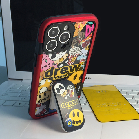 Drew Hone Nice Silicone Frame Back Decal Sticker Removable Kickstand Bracket 13, 13 Mini, 13 Pro, 13 Pro Max iPhone Case
