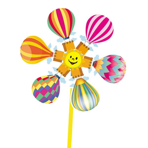 diy, a cartoon windmill child in qing dynasty, assemble the big windmill toys by hand