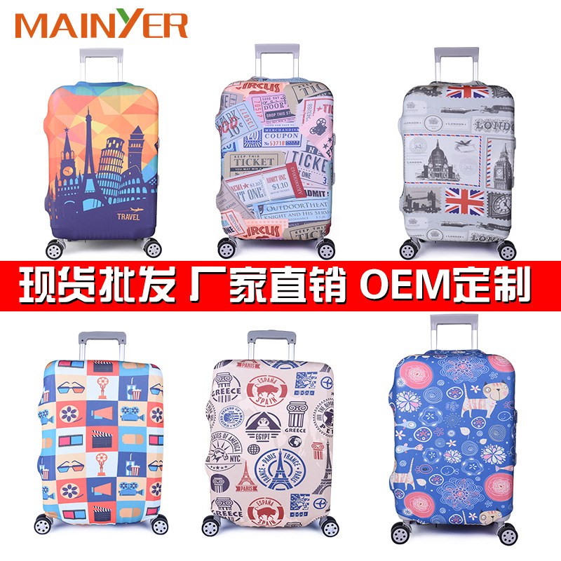 coffret élastique ensembles de bagages bagages de chariot de cas de protection à manches imprimé floral épaissir élastique valise couverture personnalisée coffret élastique ensembles de bagages bagages de chariot de cas de protection à manches imprimé floral épaissir élastique valise couverture personnalisée