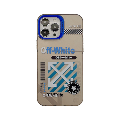 Off-White Arrows Barcode Print iPhone Case