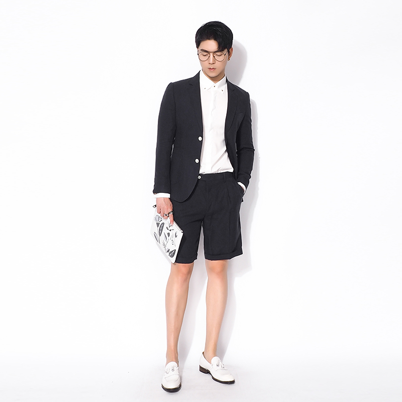 chuan ze lin costume deux-pièces de l'ensemble de 2019 été section mince bleu foncé de la mode costume de loisirs pantalon de costume hommes de marée chuan ze lin costume deux-pièces de l'ensemble de 2019 été section mince bleu foncé de la mode costume de loisirs pantalon de costume hommes de marée