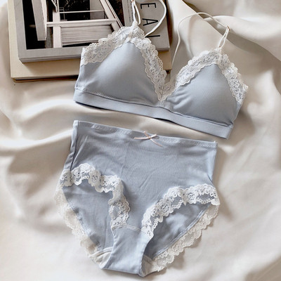THREEPIG!少女心可爱无钢圈竖罗纹文胸内衣内裤舒适套装三色-淘宝网 THREEPIG!少女心可爱无钢圈竖罗纹文胸内衣内裤舒适套装三色-淘宝网
