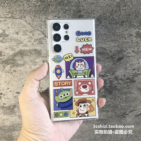 Good luck — Toy Story Cartoon Silicone TPU S23, S23 Plus, S23 Ultra, S22, S22 Plus, S22 Ultra, S21, S21 Plus, S21 Ultra, Note