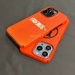 Vlone case — FRIENDS NOCTA Trendy Fashionable Orange Black Graphic Phone Case for iPhone 17, 16, 15, 14, 13 and 12