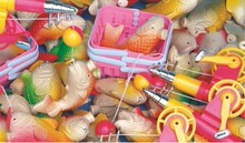 幼儿园仿真过家家塑胶大型钓鱼85件 磁性益智儿童玩具早教玩具