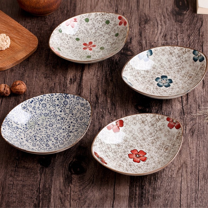 japanese style japanese style underglaze hand painted 8-inch watermelon fruit angle plate plate dish soup plate