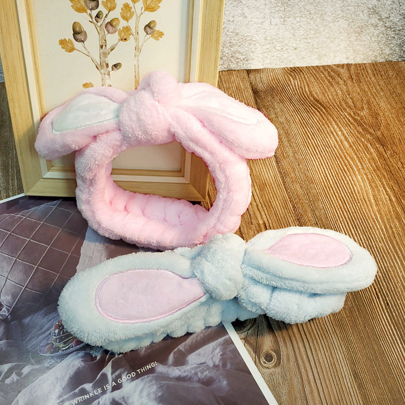 ที่คาดผม 新款韩版手工打结蝴蝶结秋冬季百搭洗脸化妆束发带头饰品简约  