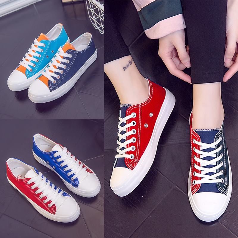 été, des nouvelles de deux couleurs haut bas chaussures de toile de femmes han édition de la marée sorts couleur canard mandarin chaussures de la personnalité des élèves joker chaussures de loisirs été, des nouvelles de deux couleurs haut bas chaussures de toile de femmes han édition de la marée sorts couleur canard mandarin chaussures de la personnalité des élèves joker chaussures de loisirs