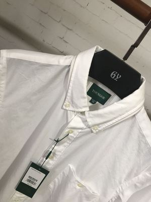 夏装雅戈尔男士商务休闲 白色 修身全棉短袖衬衫YSXX13