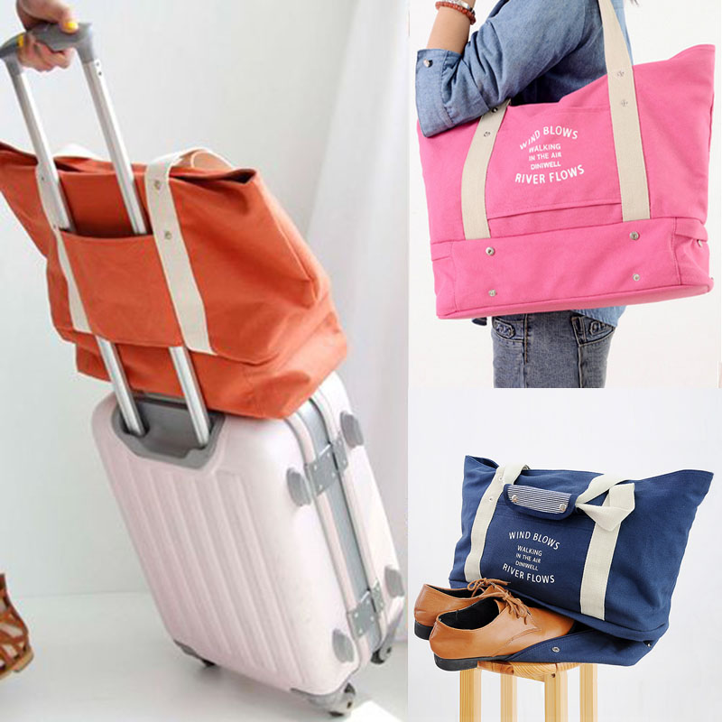 韩版旅行袋手提女大单肩短途出差旅游包商务可套行李拉杆箱健身包