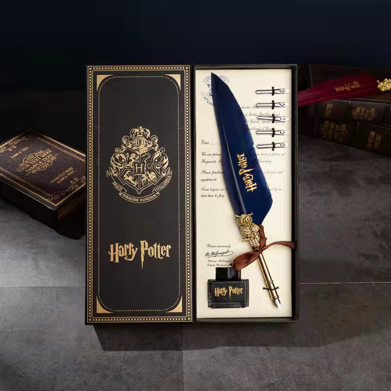 Harry Potter Feather Pen Set Heidewei Pen Water Pen Exquisite Gift Box Retro Birthday Gift Halloween