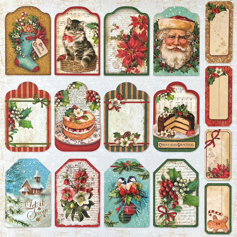 Junkjournal Santa Claus Journal Stickers Decoration Vintage Journal Sticker Material Christmas 1