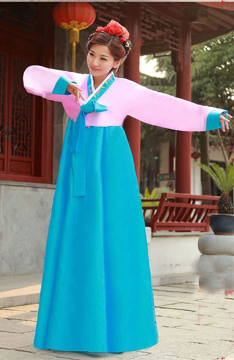 传统宫廷韩服成人礼服朝鲜族大长今舞蹈表演服古装女民族演出服装
