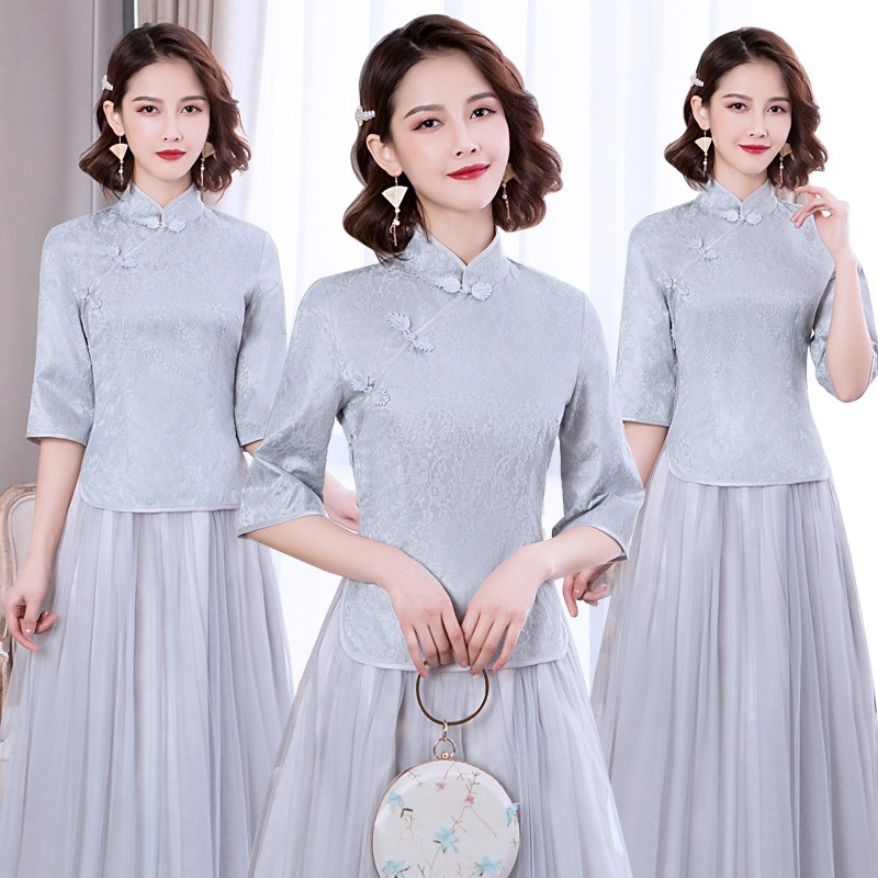 chinois de demoiselles d'honneur portent de longues, 2019 printemps nouvelle actrice élégante de mariage de cru sœurs de la mission de style chinois cheongsam robe de soirée chinois de demoiselles d'honneur portent de longues, 2019 printemps nouvelle actrice élégante de mariage de cru sœurs de la mission de style chinois cheongsam robe de soirée