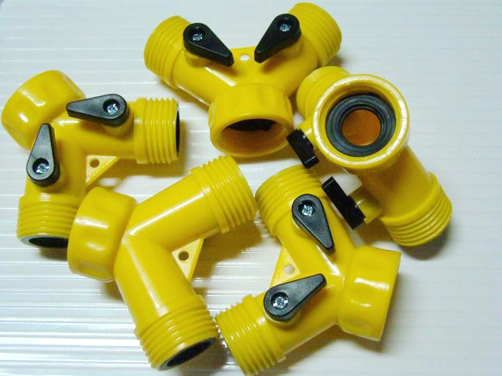 品名:双开球阀开关,颜色黄色,做工超好,耐用,顶部