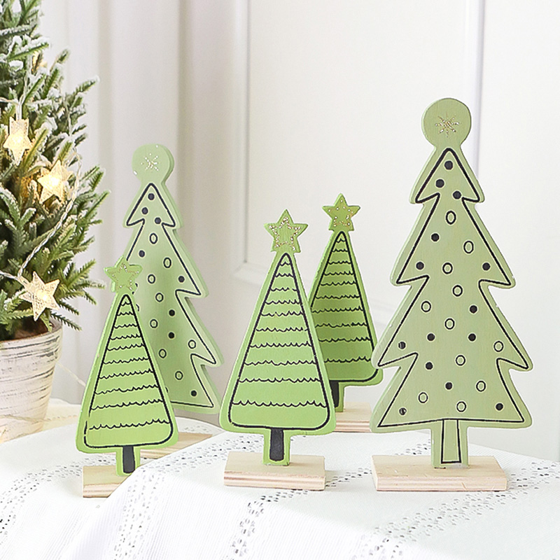 nordic instagram style mini wooden cistmas tree gift photographing baground props desktop show window decoration small ornaments