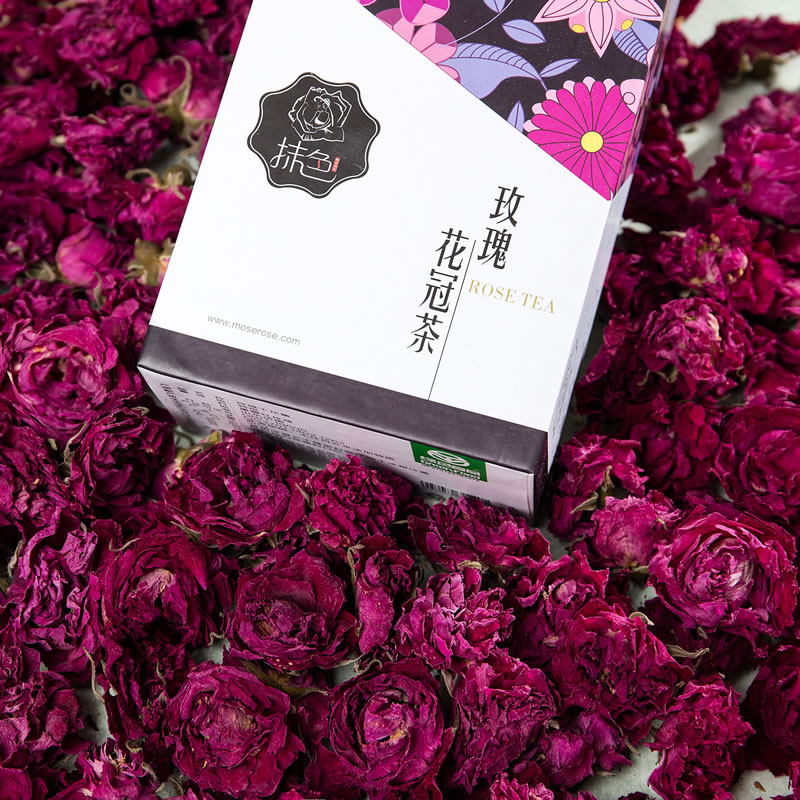 抹色玫瑰花茶干玫瑰花冠茶叶平阴特级纯天然大朵重瓣花冠王花草茶