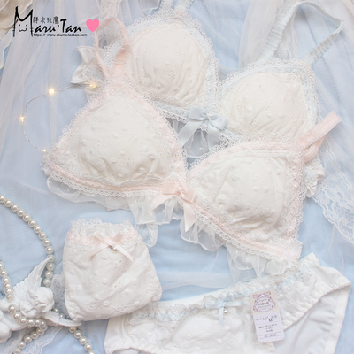 胖次狂魔日系全棉文胸纯棉无钢圈学生内衣套装文胸女高中生薄款-淘宝网