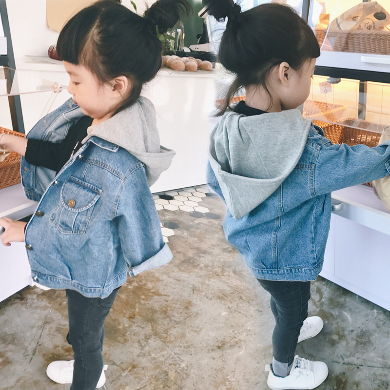 女童上衣春秋裝2017新款1-3歲4男女寶寶牛仔外套韓版嬰幼兒童開衫