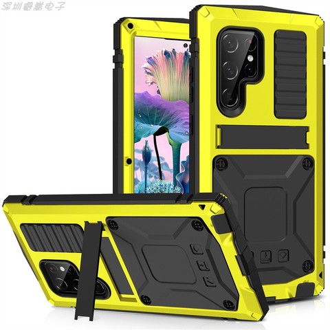 Metal 360 Degrees Full Protection Three Layer Heavy Duty With Kickstand S23, S23 Plus, S23 Ultra Samsung Phone Case