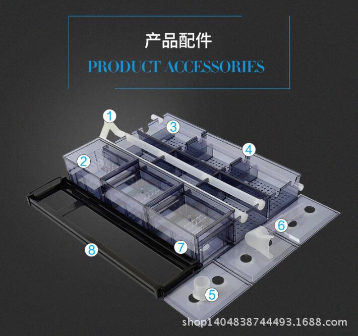 Aquarium Fish Tank Filter Box Drip Box External Upper Filter Box Filter Tank Filtering Equipment Hardened Water Storage Double Tube Box