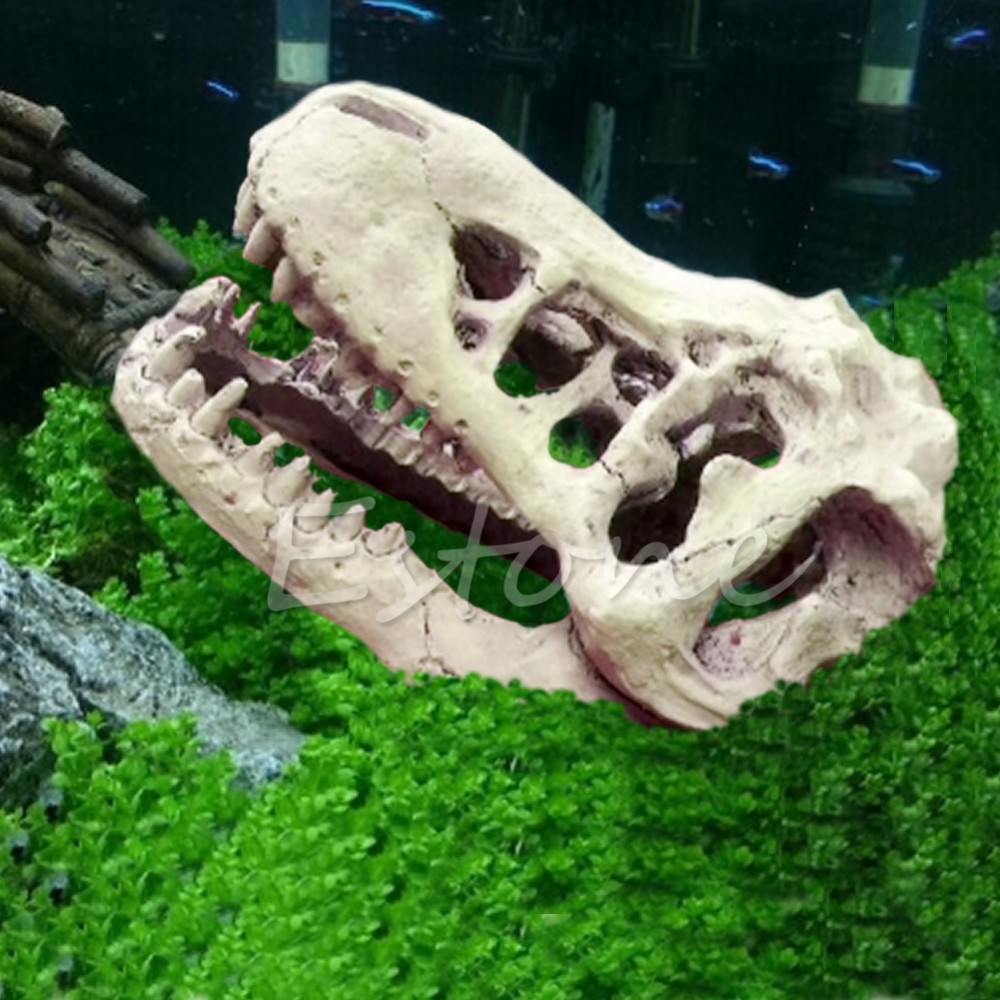 Fish Tank Aquarium Landscaping Fish Tank Decoration Landscaping Aquatic Plants Landscaping Dinosaur Skull Resin Skull Free Shipping