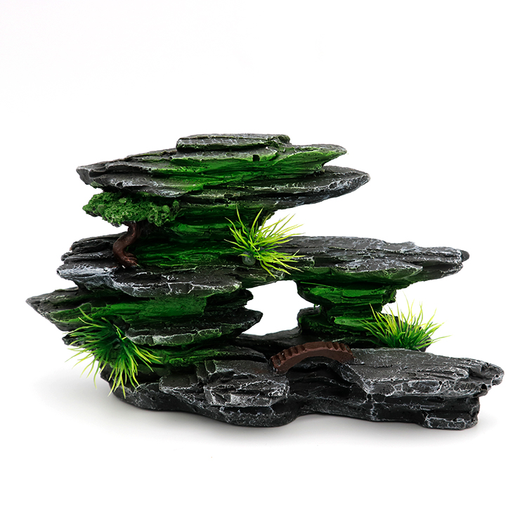 Fish Tank Scenery Decoration Emulational Rockery Stone Set Small and Medium Aquarium Landscape Rockery Decoration Resin Crafts