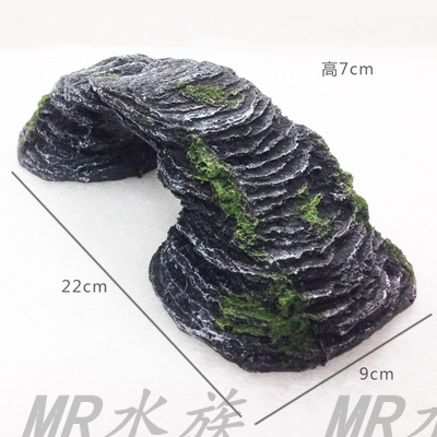 Fish Tank Scenery Decoration Resin Crafts Simulation Ancient Bridge Small and Medium Bridge Stone Bridge Turtle Climbing Drying Platform Landscape Bridge