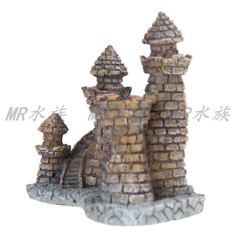 Free Shipping Castle Villa Fish Tank Landscape Decoration Aquarium Decoration Supplies House Rockery Resin Crafts