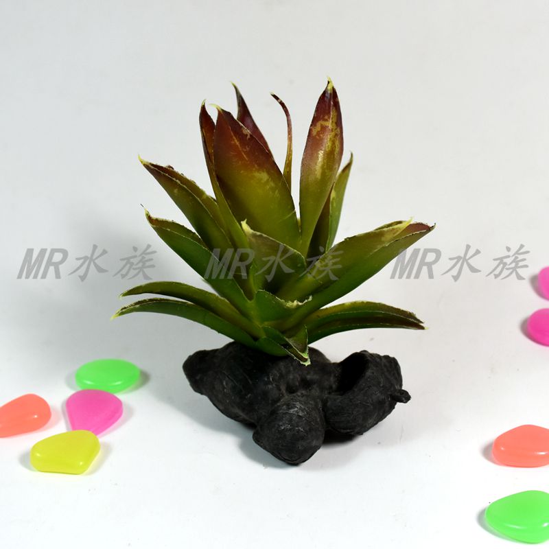 Fish Tank Decorative Fake Flower Artificial Succulent Pant Artificial Fake Green Plant Green Indoor Fish Tank Scenery Decoration