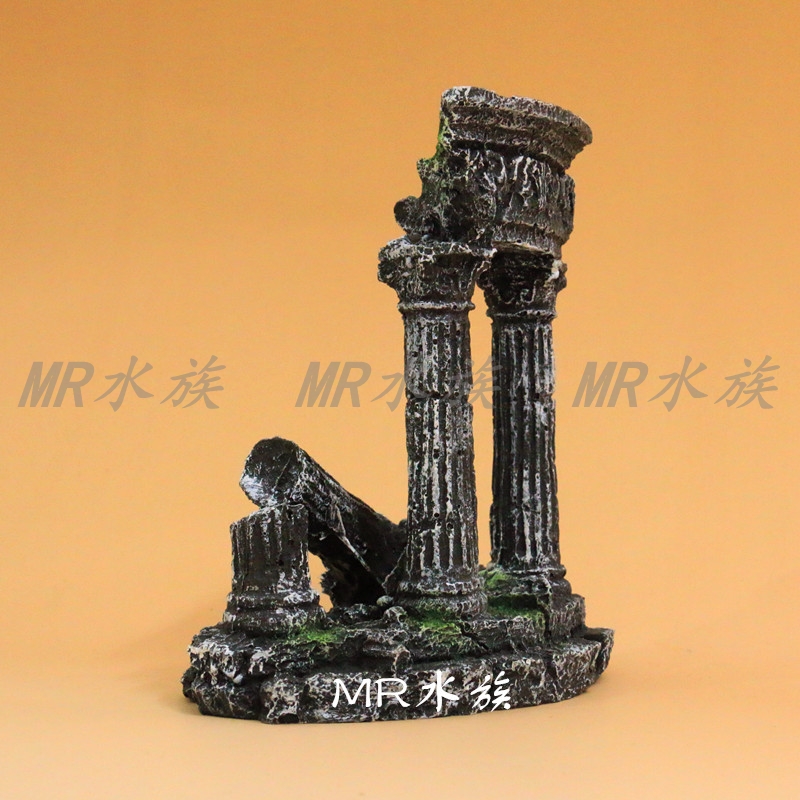 Fish Tank Seabed Landscaping Decoration Set Set Ancient Greek Roman Column Decoration Aquarium Square Roman Column Free Shipping