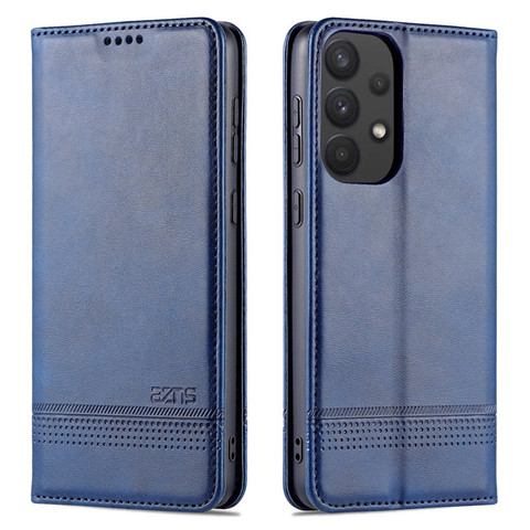 Blue — Wallets Folio Flip Synthetic Leather A13 5G, A23 5G, A33 5G, A53 5G, A73 5G Samsung Phone Case