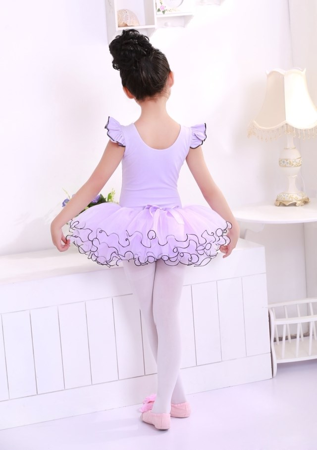 6035儿童舞蹈服装芭蕾舞裙女童舞蹈裙纯棉练功服蓬蓬裙 f1206-55